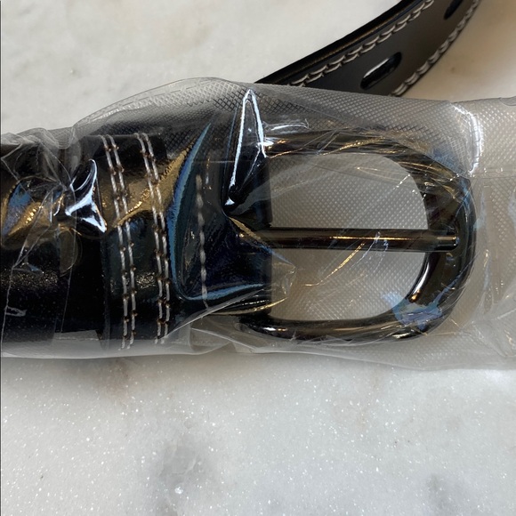 Flamingals black leather belt - Picture 3 of 5